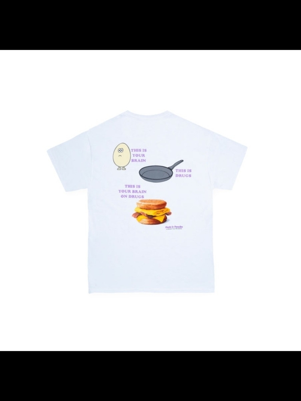 Brain On Drugs BEC SS Tee - White - 1800 PARADISE NWOT SMALL